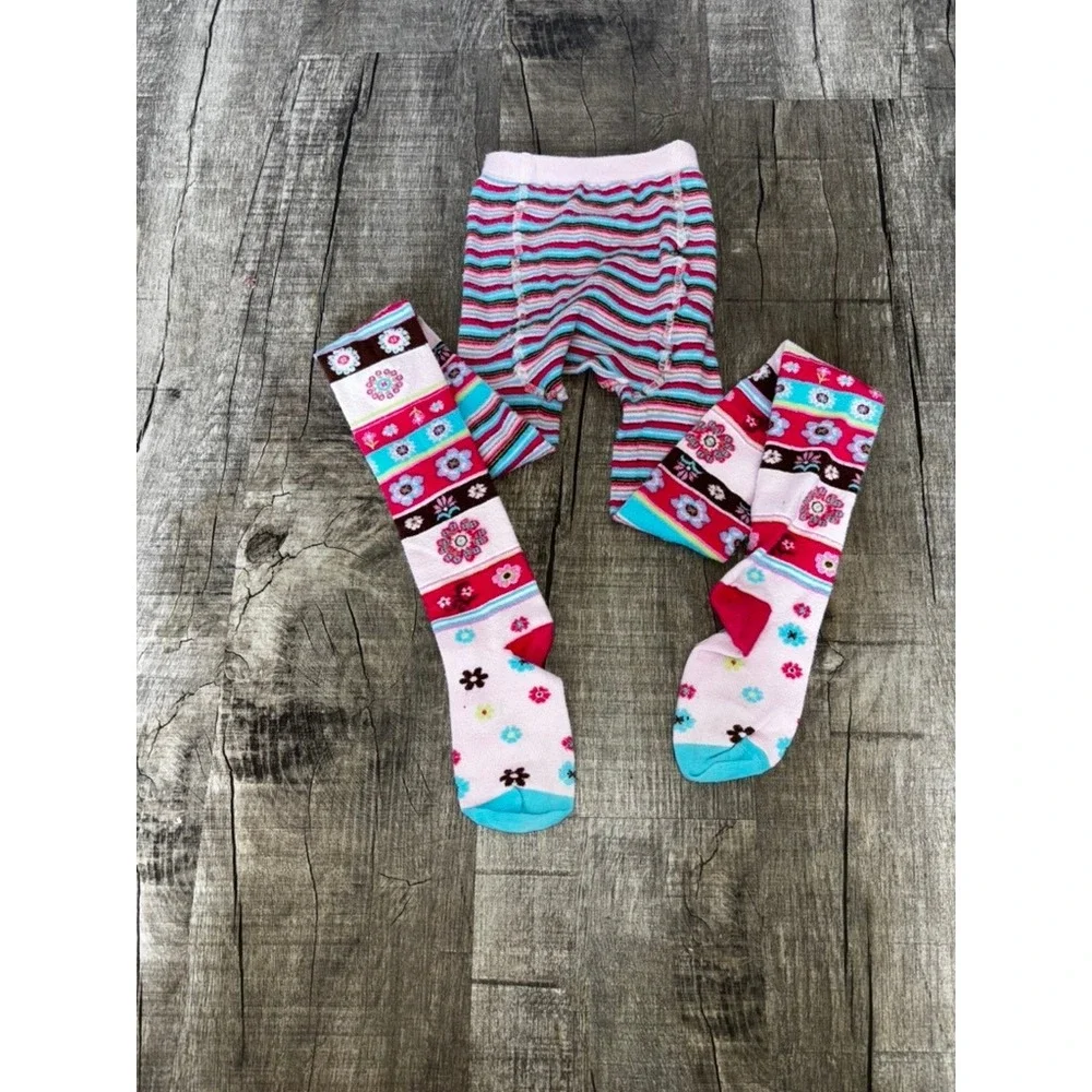 Hanna Andersson Girls Pink Floral Dress and Leggings Set Size 150 (12/14)‎ Boho